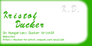 kristof ducker business card